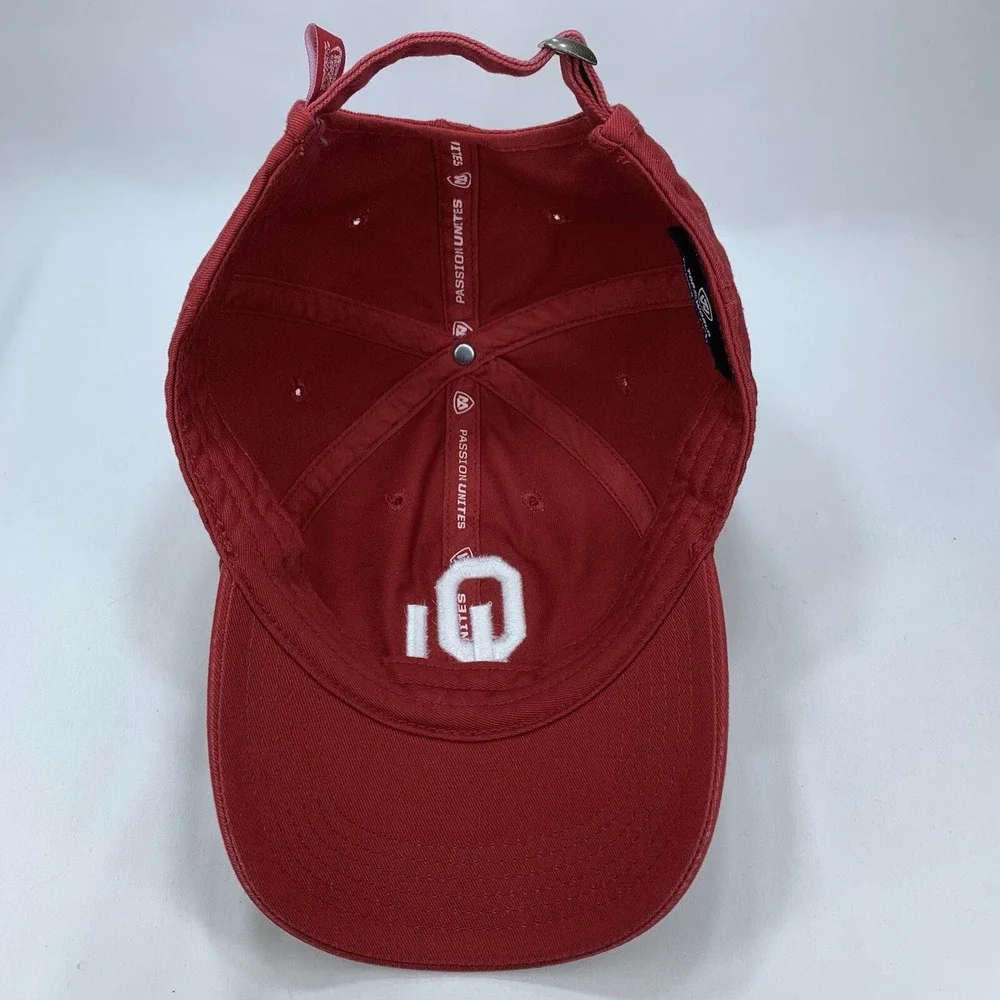 OU Oklahoma Hat Womens Red Adjustable Strapback Baseball Cap Sooners TOW